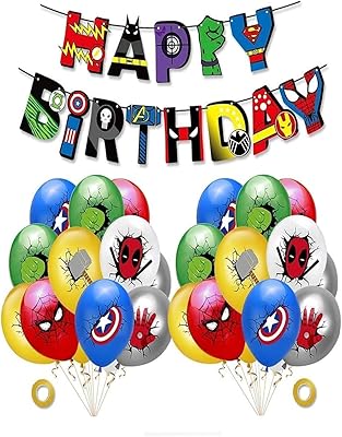 Kit de décorations de fête d'anniversaire pour garçons | ballons à confettis à