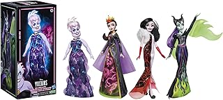 Hasbro disney princess disney villains black and brights, ensemble de poupées mannequins 4