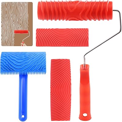 Mardart ms16 ms21 ensemble d'outils de peinture de grain de bois motif caoutchouc