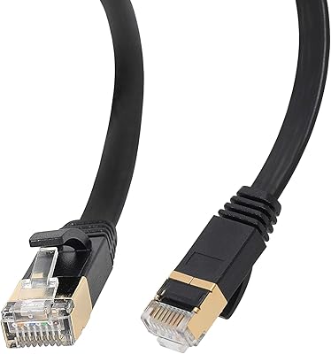 Câble ethernet sstp cat 7 noir haute vitesse 1 mètre, plus rapide que