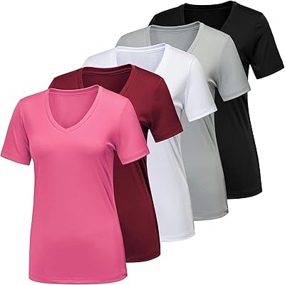 Chemises d'entraînement pour femmes, chemises d'entraînement à séchage rapide évacuant l'humidité pour femmes