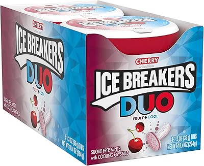 Ice breakers duo menthes cerises sans sucre, 1,3 oz (8 unités)