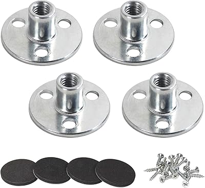 Ensemble de quincaillerie pour canapé en forme de t aurevic avec base ronde