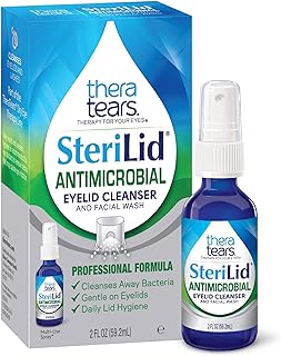 Nettoyant antimicrobien stérile pour paupières et visage thera tears avec acide