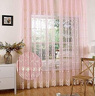 Rideaux transparents thts pour chambre à coucher (rose, l150 x l270 cm)
