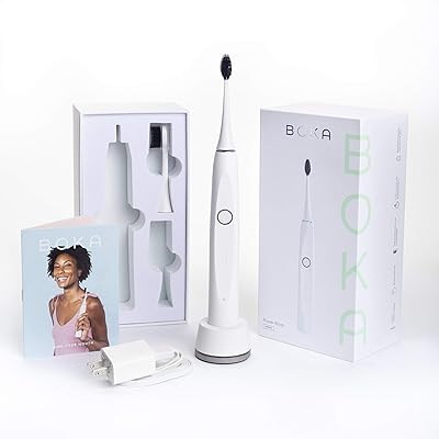 Brosse à dents électrique sonique rechargeable pukka comprend 2 têtes en poils