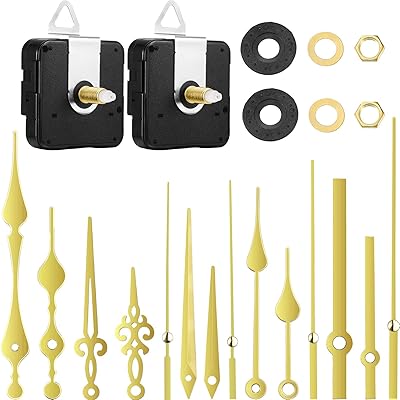 2 pièces mécanisme de mouvement à arbre long à couple élevé avec 5 paires différentes de pièces de montre (20 mm, or). Diaytar : L'e-commerce généraliste qui met le discount à l'honneur