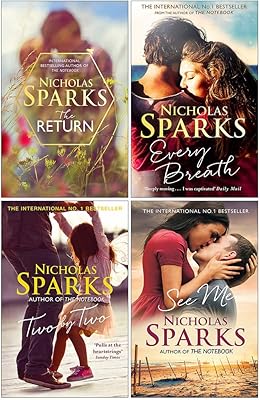 Coffret de 4 livres de la collection nicholas sparks
