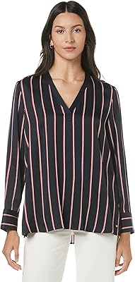 Blouse col en v hilfiger en satin et viscose 0ba taille