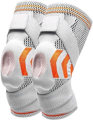 Orthèse de genou beauty 2 pièces, bande d'absorption des chocs en silicone flexible