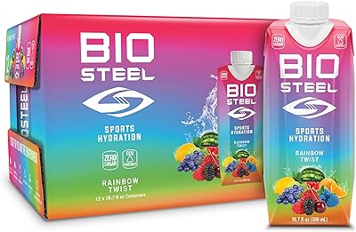 Boisson sans sucre biostyle sports avec électrolytes essentiels, rainbow twist, 500 ml, 12