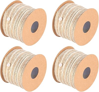 Ruban de jute de hesse, paquet de ruban de toile de jute naturelle