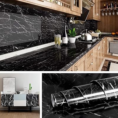 Autocollants en pvc auto-adhésifs imperméables en vinyle jamb pour cuisine (60x200cm)