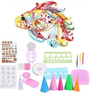 19 pièces fournitures de quilling en papier avec modèle de quilling règle d'entraîneur de curling guide de grille 3d mini modèle de quilling peigne de quilling à motif de fleur pour débutants enfants et adultes. Transformez votre façon de consommer avec Diaytar Sénégal
