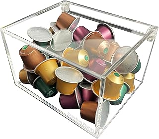 Porte-capsules de café en acrylique creative planet - 1 poche avec couvercle à