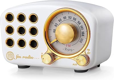 Haut-parleur bluetooth rétro radio fm design rétro classique, amplificateur de basses puissant, basses