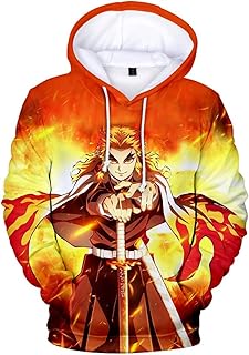 Sweat à capuche ringoku kyojuro demon slayer kimetsu no yaiba costume de cosplay