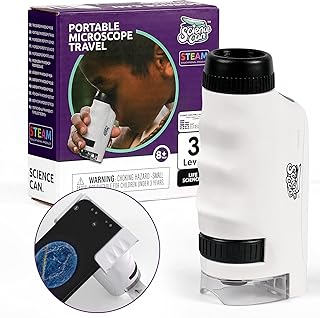 Microscope scientifique pour enfants microscope de poche à lumière led d'ingénierie portable
