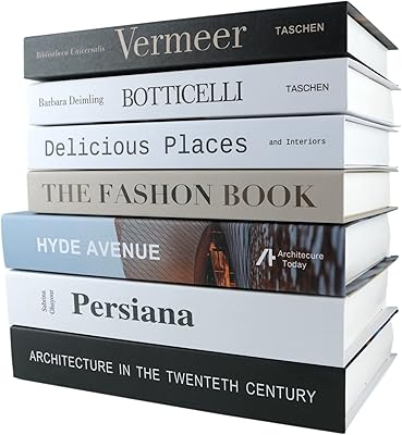 Ensemble de livres décoratifs pour la maison pt shadow, 7 pièces, motif feuilles