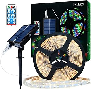 - bande lumineuse led solaire d'extérieur 5 m 164 pieds 300 led