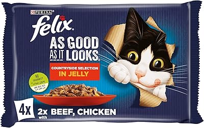 Nourriture humide pour chat purina felix à la viande et au poulet, 85