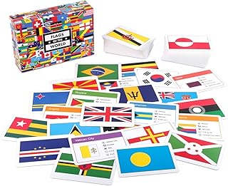 Cartes flash des drapeaux du monde little wigwam ensemble de 216