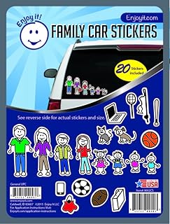 Autocollants pour voiture familiale enjoy it color accents 20 pièces autocollants en vinyle