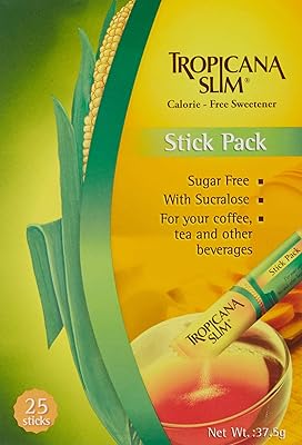 Stylo édulcorant en bâton tropicana slim zero calorie diet - 37,5 g