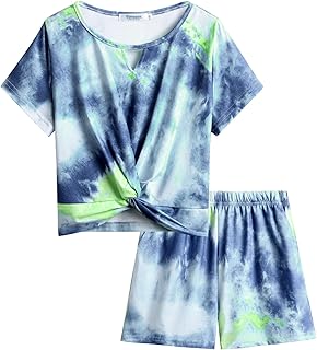 Ensemble deux pièces short d'été pour fille composé d'un t-shirt de sport à