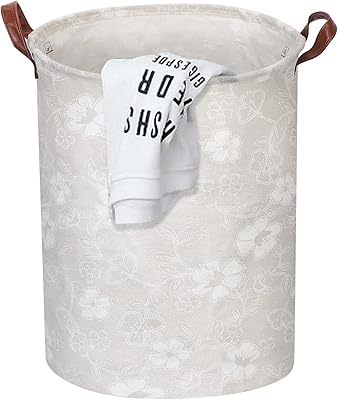 Paniers à linge pliables blancs fay avec poignées renforcées, tissu de qualité supérieure