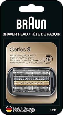Tête de rasoir électrique de rechange braun 92b noire compatible avec les rasoirs