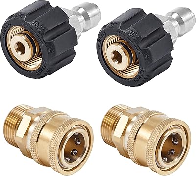 Raccords à connexion rapide pour nettoyeur haute pression, m22 14 mm à 3/8"