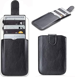 Porte-cartes de téléphone rfid portefeuille en cuir pu adhésif pour dos