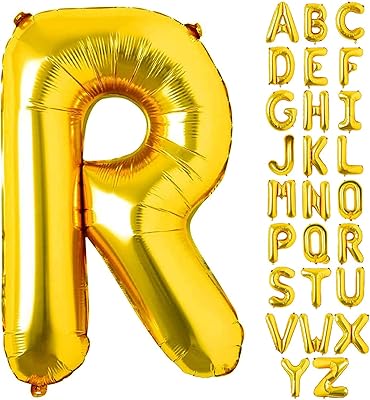 Grands ballons à hélium dorés de 40" avec lettres a à z, grands