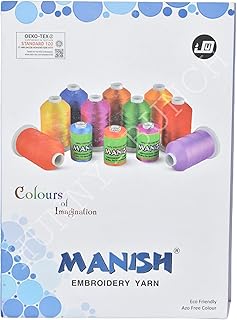 - bunch® manish art silk (rayonne) catalogue de fils à broder