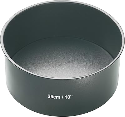 Moule à gâteau antiadhésif profond avec fond amovible rond 25 cm (10"), revêtement