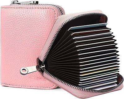 Porte-cartes portefeuille pour cartes de crédit en cuir véritable avec 20