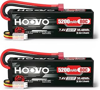 Boîtier rigide de batterie rc au lithium polymère 7,4 v 5200 mah 80