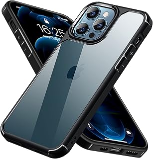Infosun coque transparente pour iphone 12 pro max, coque arrière rigide ultra fine