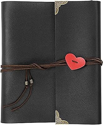 Livre photo d'aventure en cuir pu sewonder system avec boîte d'autocollants d'angle