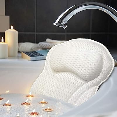 Oreiller de bain en maille 4d oreiller de spa confortable soutien du cou