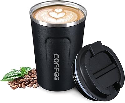 Tasse à café de voyage isolée flintronic de 380 ml, bouteille thermos