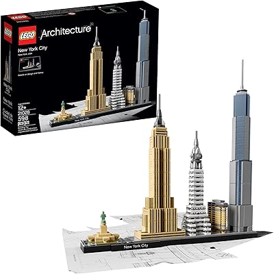 Lego architecture 21028 kit de modèle skyline de new york pour adultes