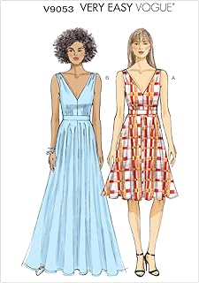 Patterns v9053 modèle de couture de robe sans manches pour femme. Gagnez du temps et de l'argent avec Diaytar