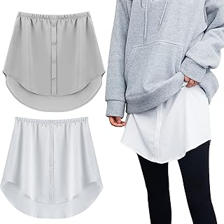 2 pièces hauts superposés réglables faux bas de chemise extension de chemise demi-longueur