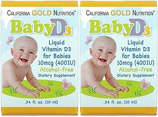 Supplément liquide de vitamine d3 pour nourrissons de california gold nutrition convient aux