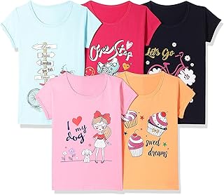 T-shirt fille imprimé sur la poitrine