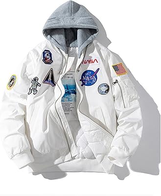Vestes décontractées pour hommes, blouson aviateur motard, veste de vol militaire légère nasa