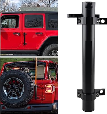 Support de drapeau jeep mât j eep et porte arrière avec base