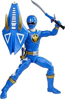 Power rangers lightning collection, figurine de collection de luxe dino thunder blue ranger